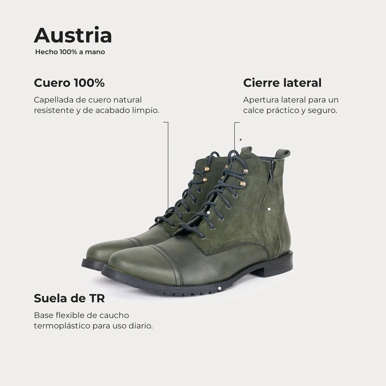 Botín Casual Austria Verde Musgo