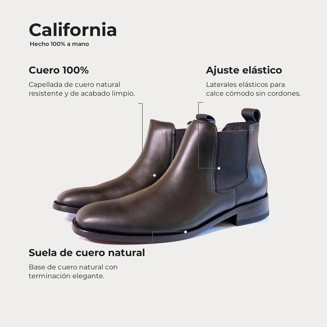 Botin Formal California Negro