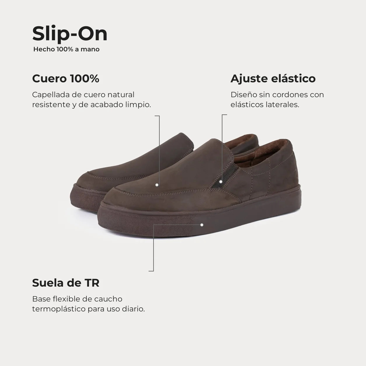 Zapatilla Slip-On Chocolate
