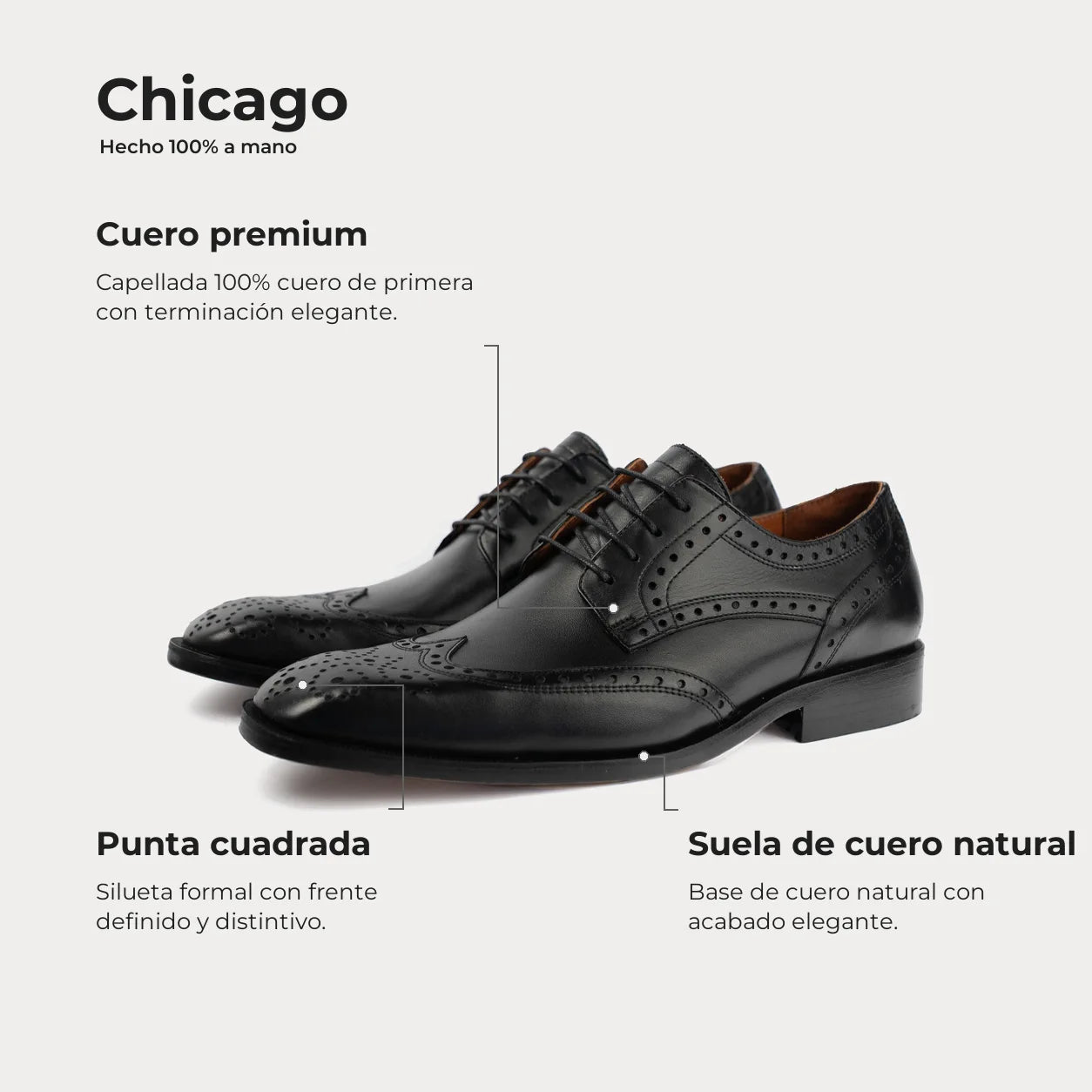 Zapato Formal Chicago Negro